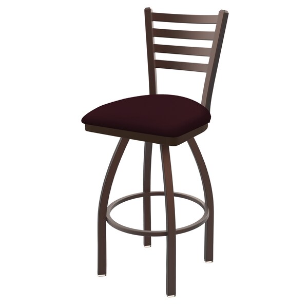 25" Swivel Counter Stool, Bronze Finish, Canter Bordeaux Seat